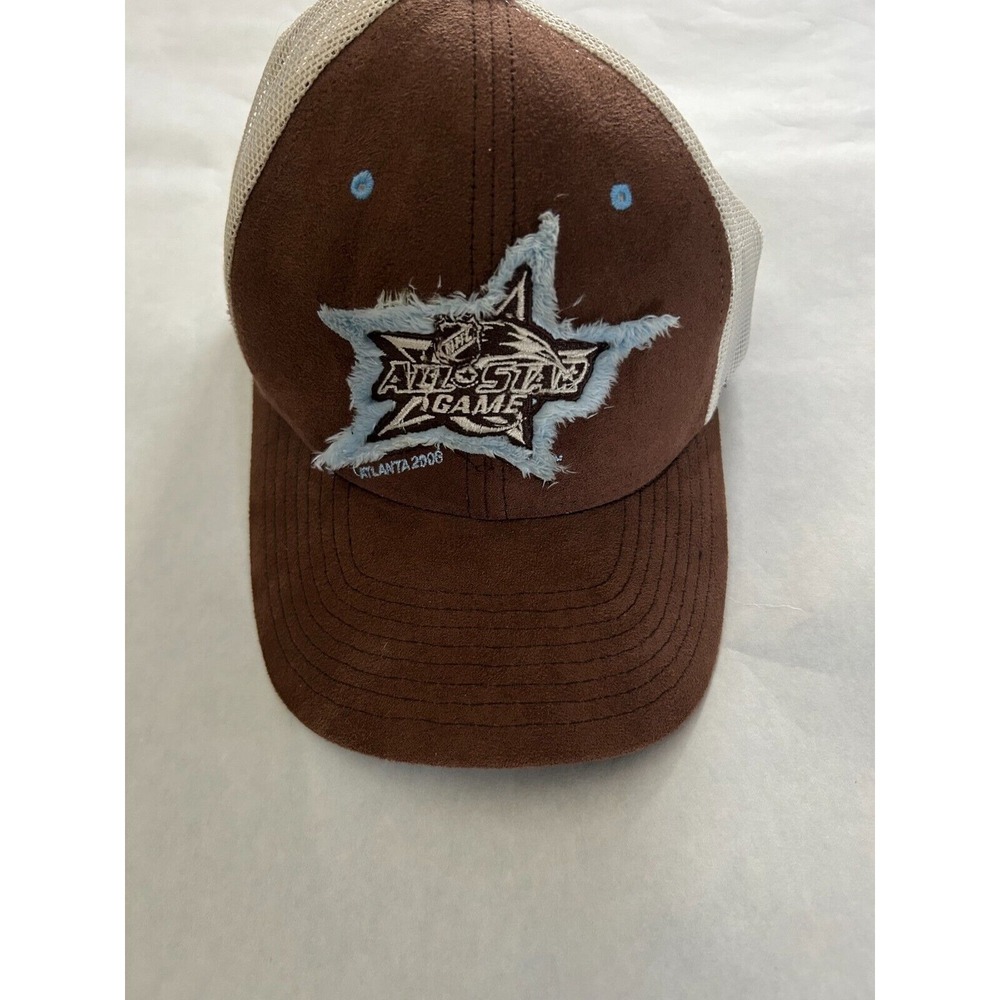 NHL All Star Game 2008 Atlanta Snapback Mesh Trucker Hockey Cap Hat Brown